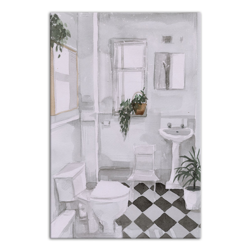 «Black and White», reproduction sur toile, H 36 po x l 24 po x P 1,25 po