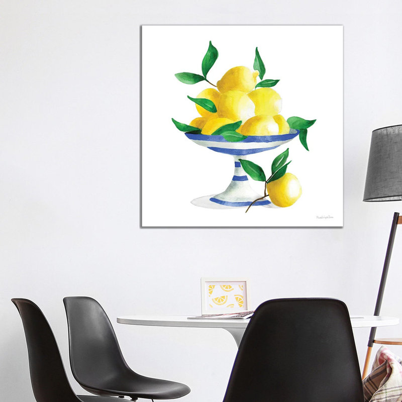 Spanish Lemons II By Mercedes Lopez Charro - Wrapped Canvas Painting by Mercedes Lopez Charro - Wrapped Canvas Painting