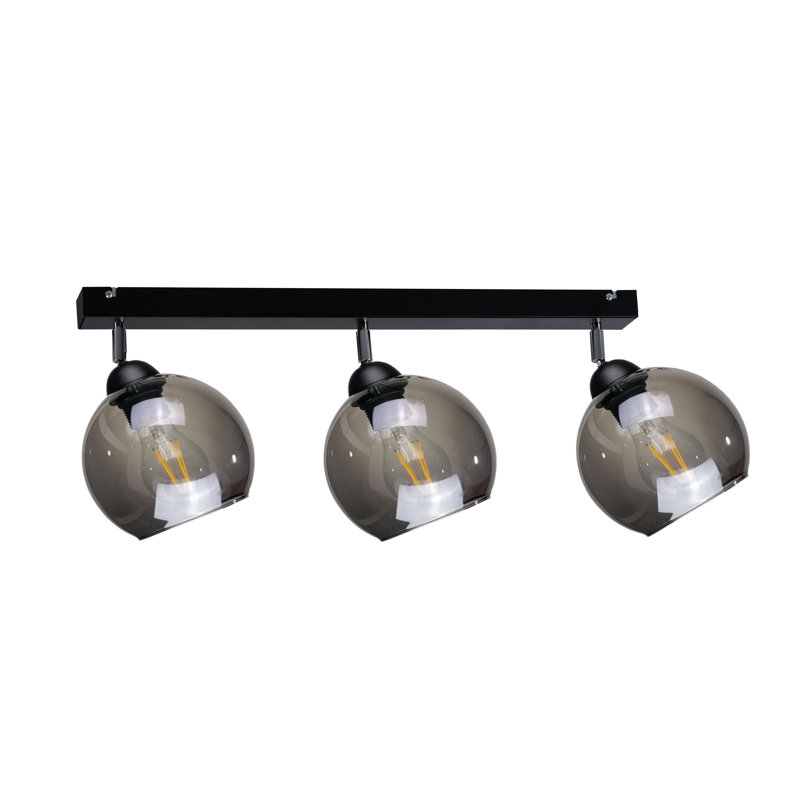 Smithland Glass Ceiling Spotlight, Black