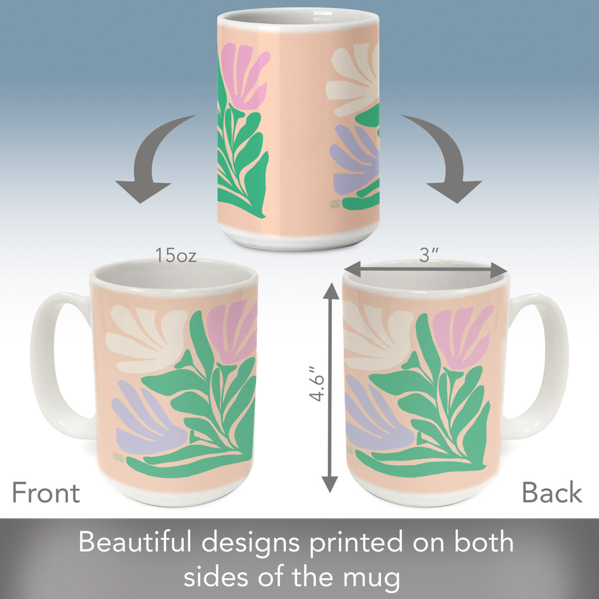 Highland Home Decorative Ceramic Mug - Thumbnail 2