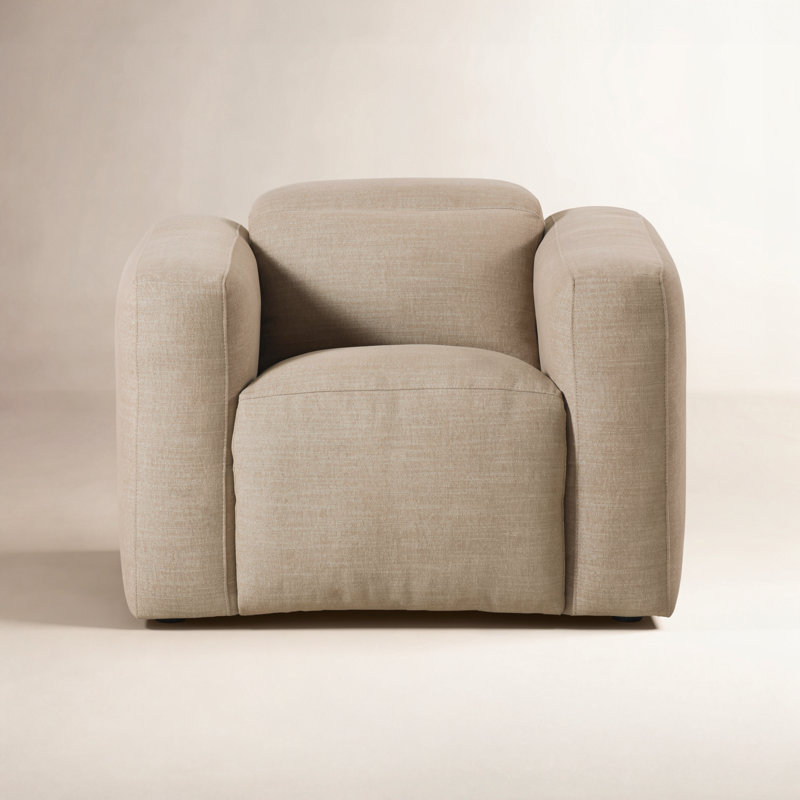 Amed Upholstered Power Recliner, Crypton Nomad Taupe