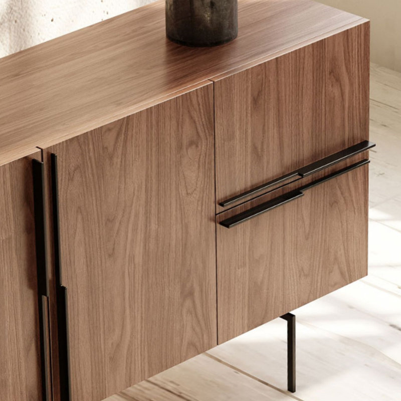Light Luxury Walnut-Colored Sideboard