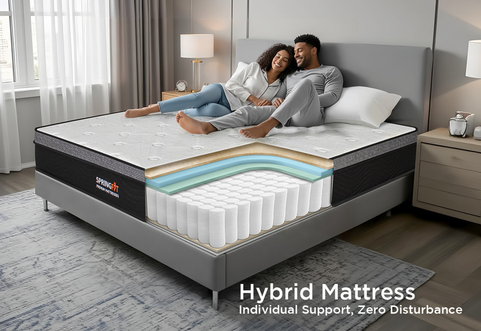 Hybrid Comfort with Pocket Coil Support & Motion Relief