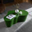 Table basse de 50 po en forme de fibre de verre verte unique de forme unique, table basse sans assemblage pour le salon-1493907764