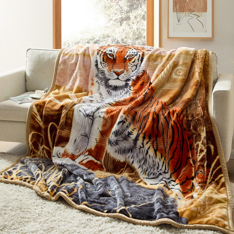 Couverture en peluche Nestl, Grand lit, Orange