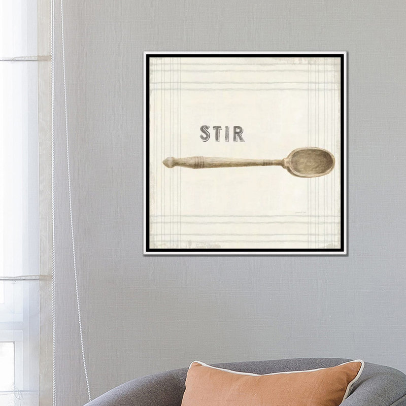 "Cuisine" par Danhui nai, impression d’art graphique, Toile blanche encadrée, Pas de tapis, H 26 po x l 26 po x P 1,5 po