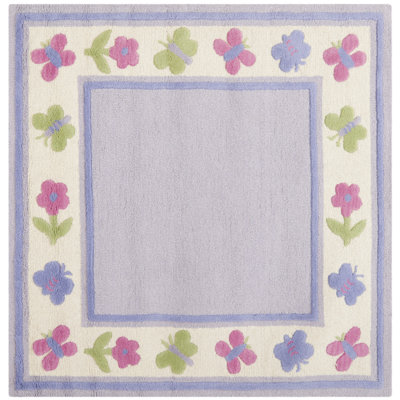 Tapis mauve / beige touffeté à la main Claro