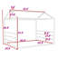 Grand lit plateforme grand avec toit-594671957-594671958