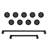 Cosmo 48 In. 7 Cu. Ft. Double Oven Gas Range, 6 Burners, Griddle, Convection, Knob Leds, Stainless Steel, Matte Black Handle Knob Kit