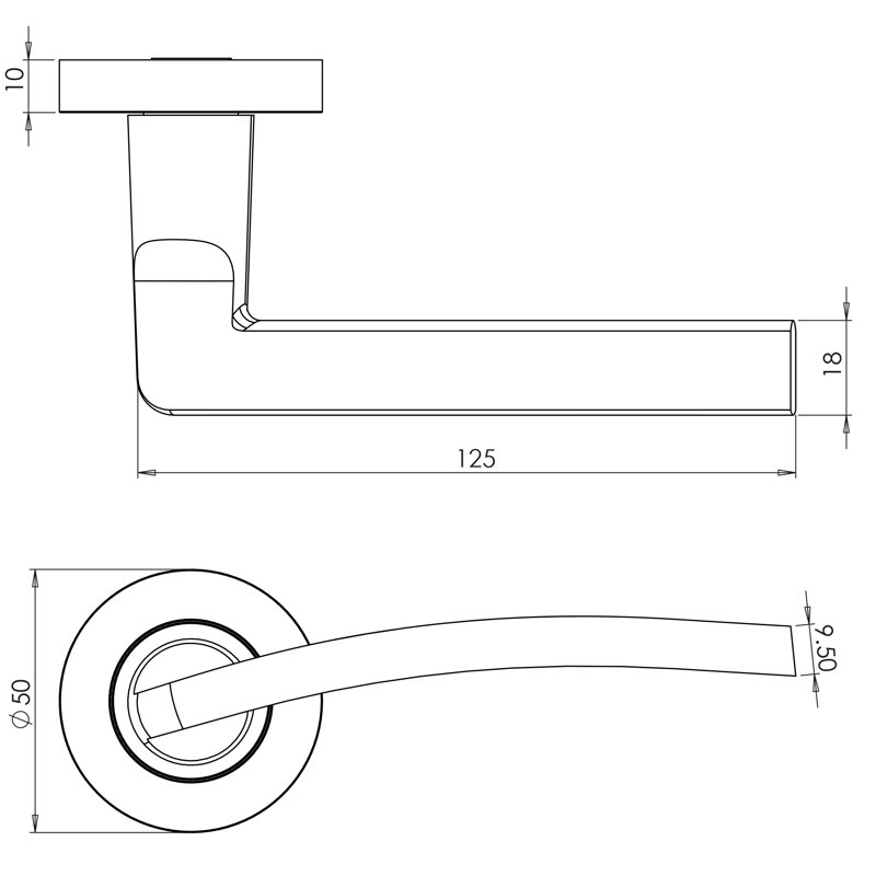 Passage Door Handle