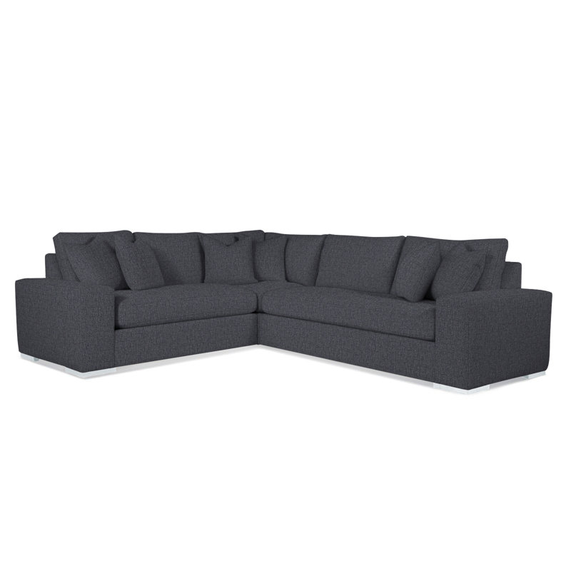 Memphis Sectional, Ivory Crypton Performance; 0886-91, Left Hand Facing, Frost White