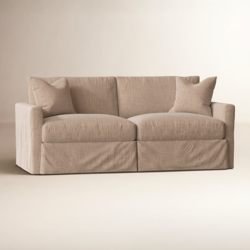 Hartig 84'' Slipcovered Sofa, Conversation Linen Basketweave