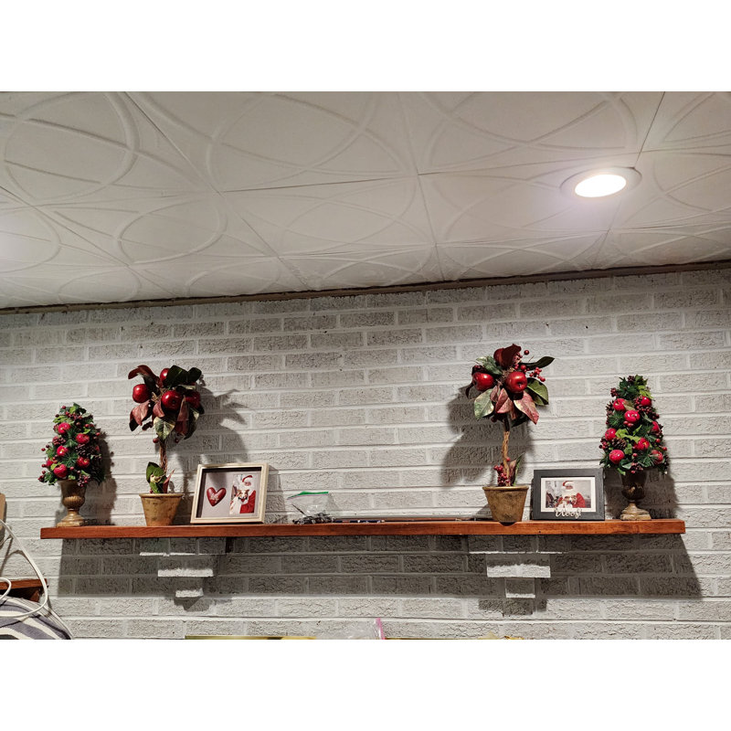 Carreau de plafond blanc en polystyrène 1,63 pi x 1,63 pi