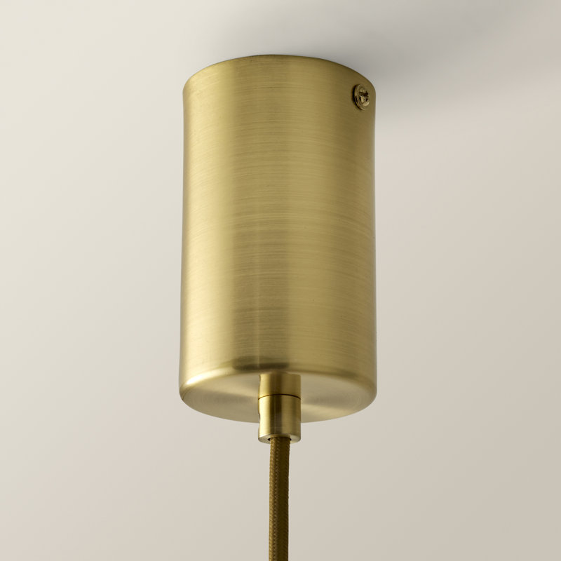 Allissia 1 - Light Brushed Gold Pendant, Clear