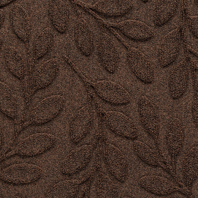Paillasson intérieur semi-circulaire 24 po x 39 po WaterHog® Brittney Leaf, Brun foncé, Demi-cercle 2 pi x 3 pi 3 po