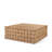 Joaquin 48" Light Brown Wood W/ Carved Woven Base Square Coffee Table-1483920367