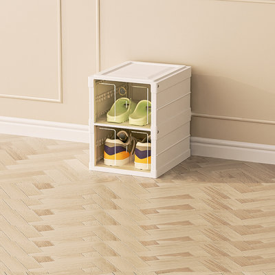 2 Pair Stackable Shoe Storage Box