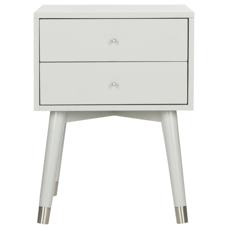 Debriana 18'' W Nightstand, Silver/Gray