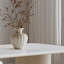 Table de salle à manger rectangulaire de style français crème-106632886