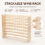 Support à vin modulaire empilable en bois naturel à 8 couches, pouvant contenir 96 bouteilles, convenant au pinot noir, utilisable dans les cuisines, les caves à vin et les bars.