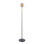 Lampe sur pied Metric Industrial en noir et laiton antique