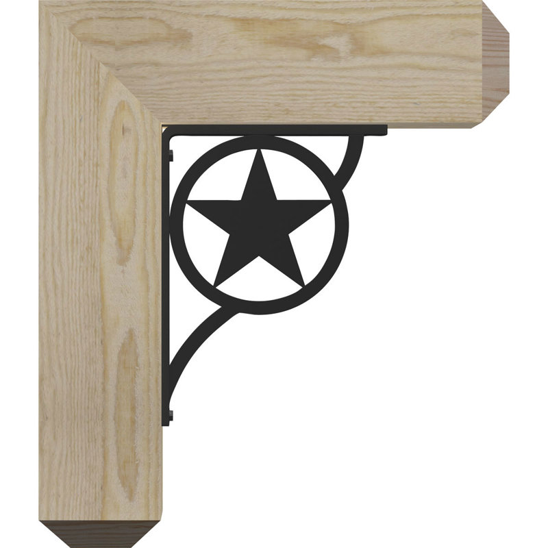Support simple Ironcrest de 4 po Austin, H 12 po x P 9 1/2 po, Sapin de Douglas de l 3 1/2 po x T 2 po (lisse)