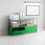 Armoire de rangement moderne et modulaire en métal avec tablettes réglables, organisateur de bureau polyvalent avec portes à fermeture en douceur, armoire en acier robuste pour bureau à domicile, salon, entrée ou cuisine-123176085