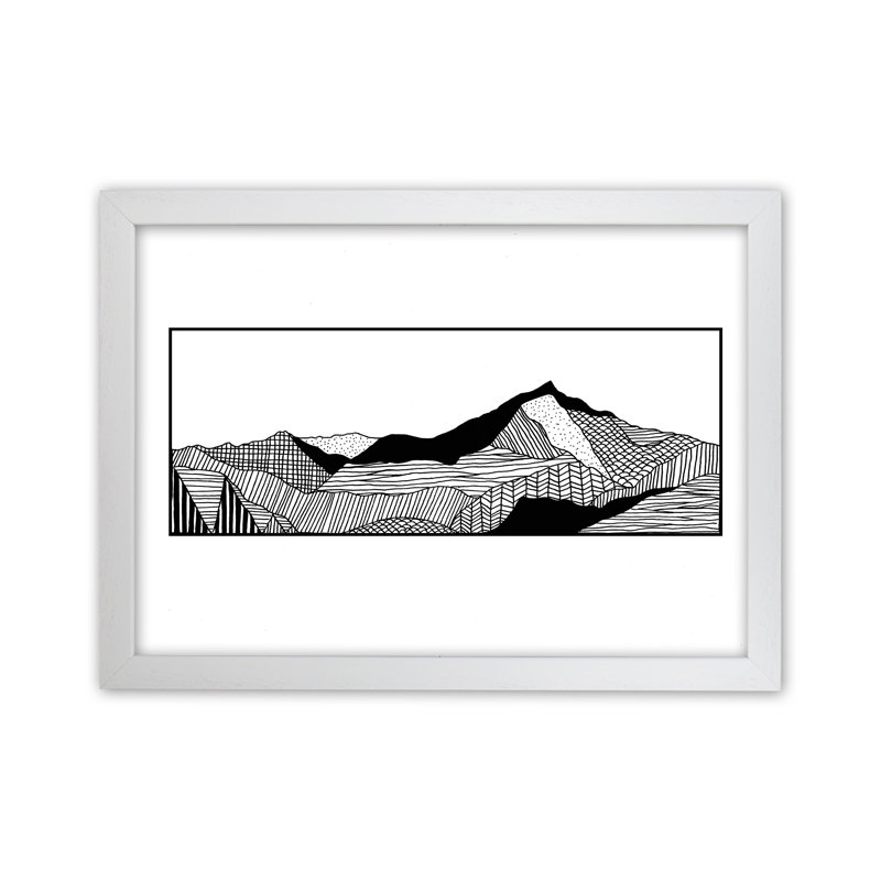 Snowdon by Carissa Tanton - Print, 34cm H x 46cm W x 3cm D, White Framed