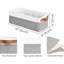 Paniers de rangement étroits, petits paniers, gris et blanc, paquet de 2 avec structure en métal, structure robuste, poignées en polyuréthane, rangement pour papier hygiénique, bacs de rangement longs