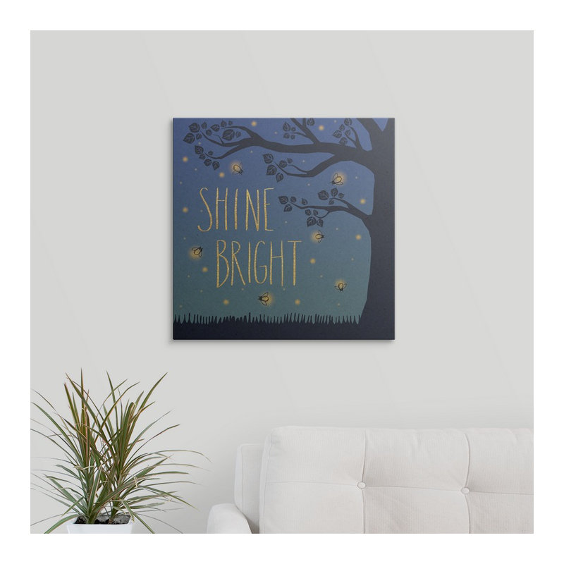 « ii » par laura marshall, impression Twilight Fireflies, H 35 po x l 35 po x P 1,5 po, Toile