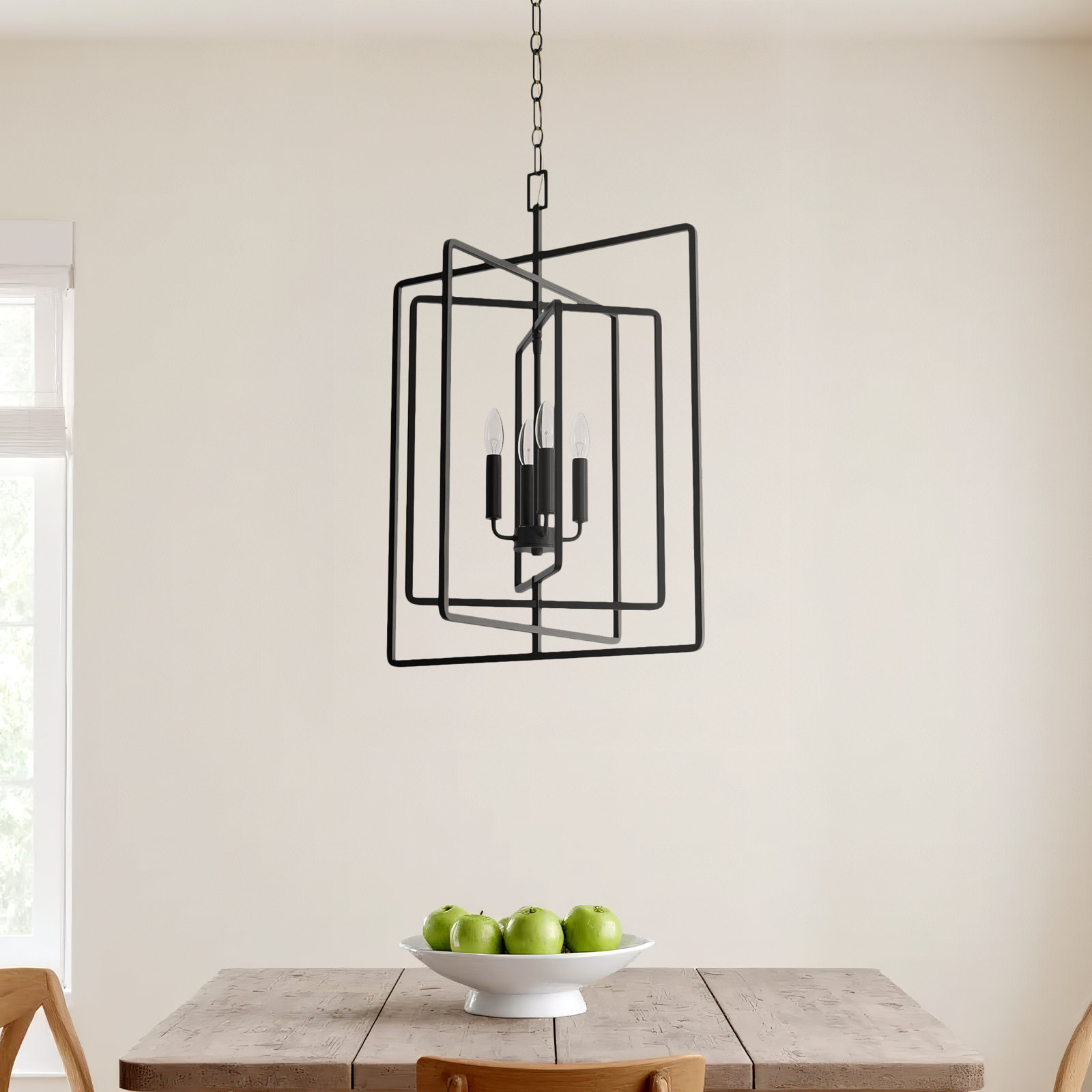 Aldren 4 - Light Metal Dimmable Geometric Chandelier