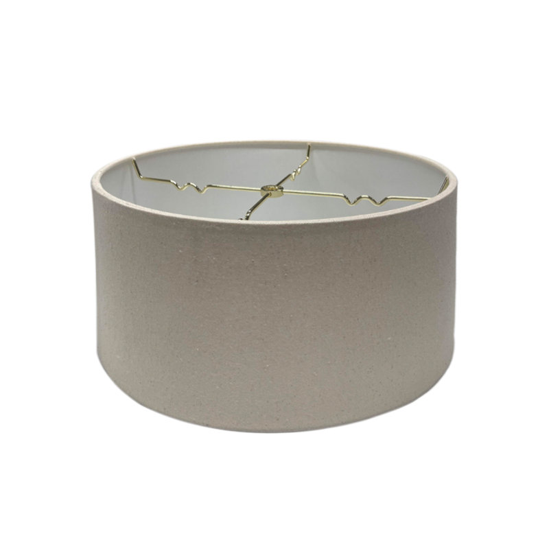 Abat-jour tambour en lin H 7 po x l 14 po (araignée), gris