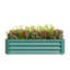 Jardinières spacieuses, métal galvanisé 4 pi 2 pi x 1 pi, lits de jardin modernes pour la maison