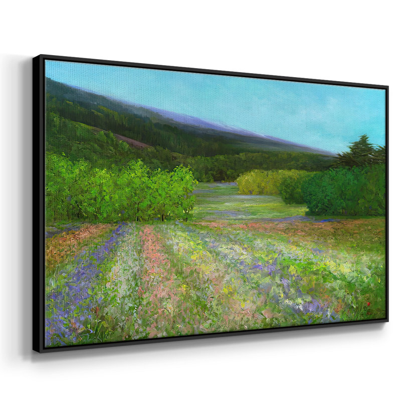 " Spring ", 27" H x 41" W x 2" D, Black