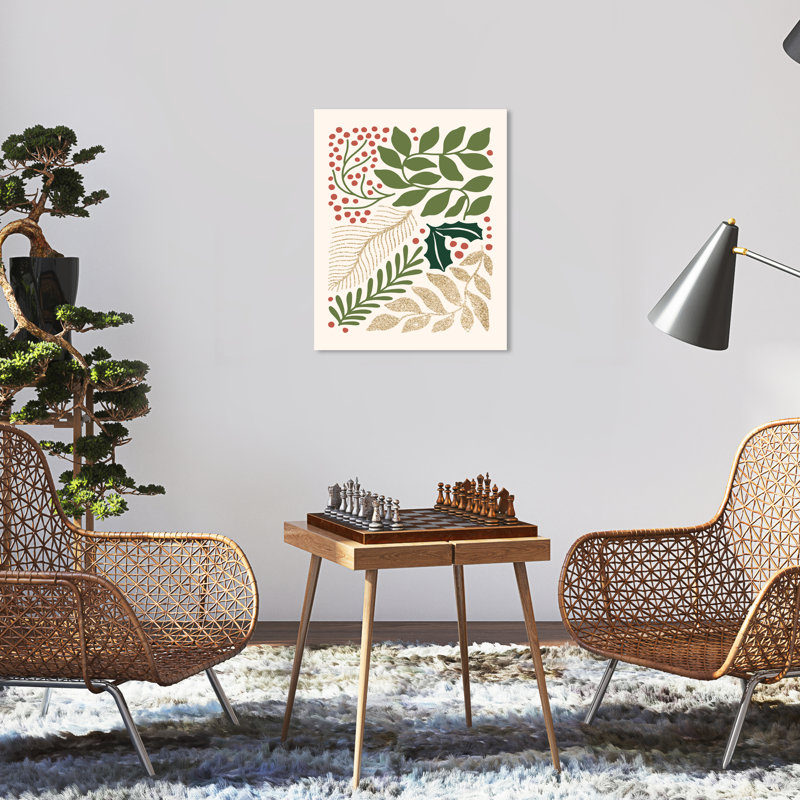 Fleurs de Noël I, H 20 po x l 16 po x P 0,8 po