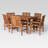 Alfonsi 6 - Person Acacia Solid Wood Patio Dining Set Umbrella Hole Included Rectangular Table-333846973