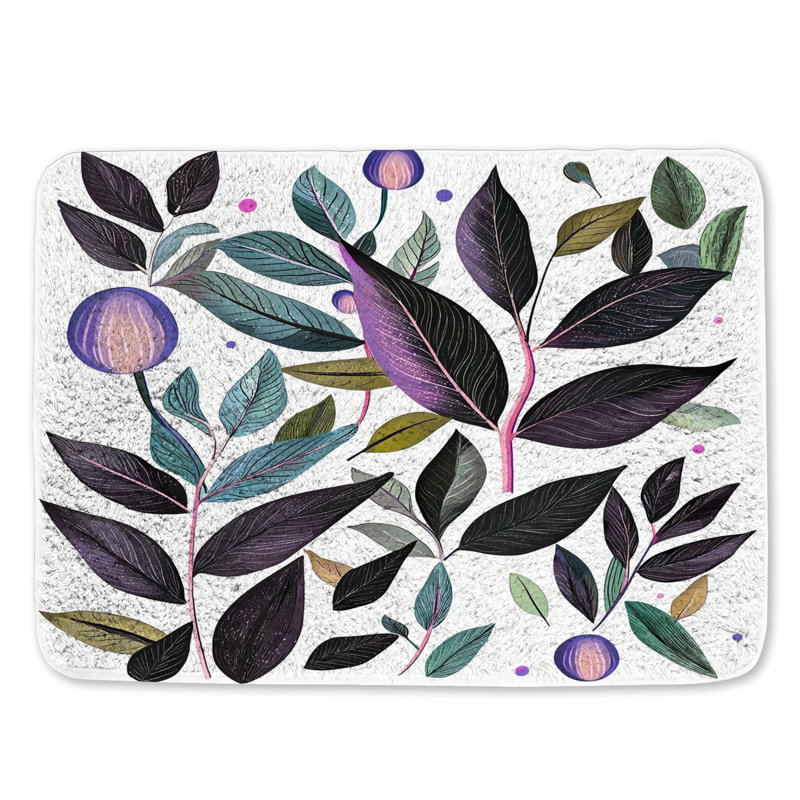 Tapis de bain Botanical Leaves, L 24 po x l 17 po