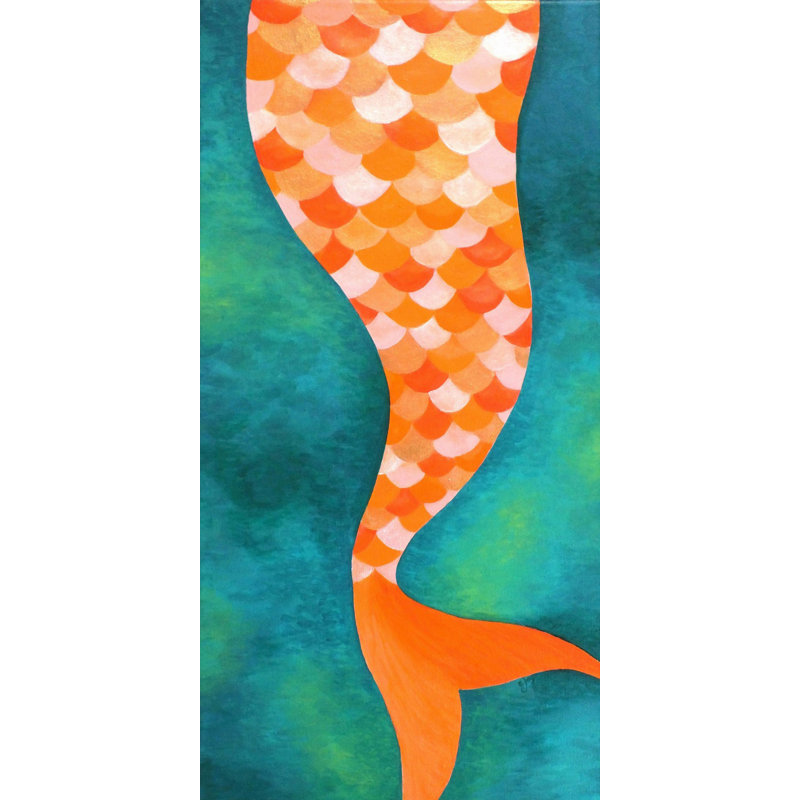 « sirène tail », reproduction d’art sur toile, H 45 po x l 22,5 po x P 1,5 po