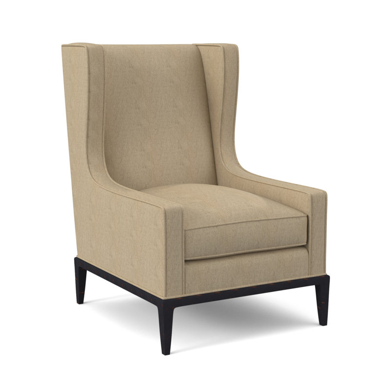 Claxton Wingback Chair, Vintage Ebony, Margaret Lagoon