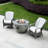 Wicker 2 - Person Patio Conversation Sets With Fire Pit Table