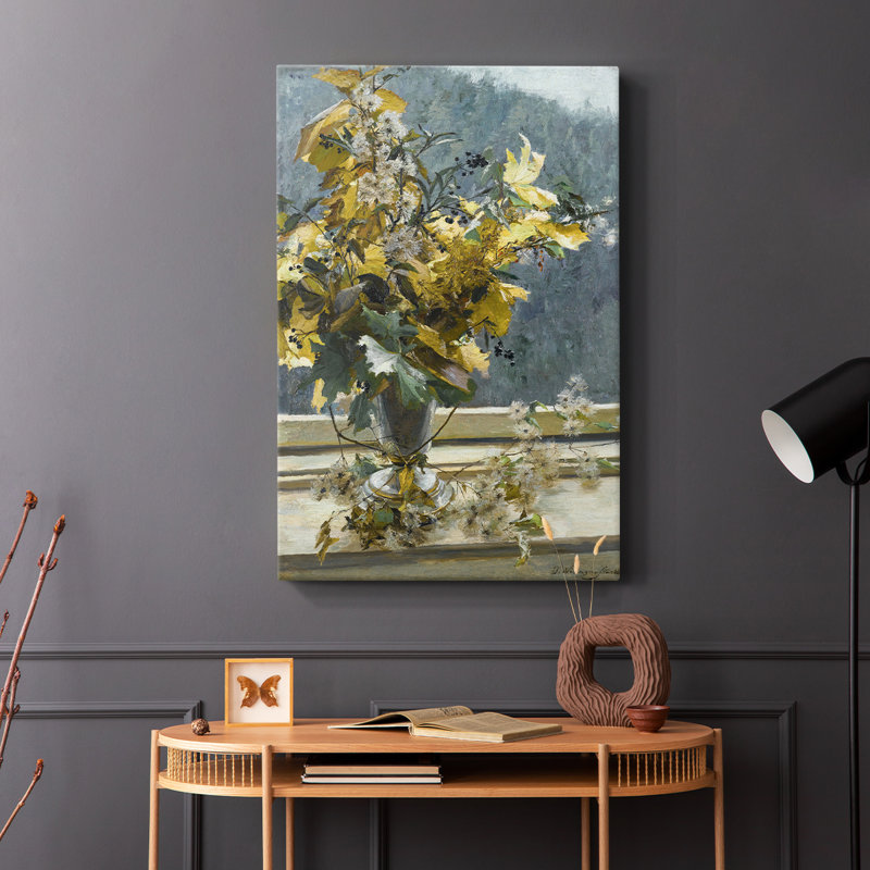 Motif floral rétro CCXLII - galerie Cavas, H 36 po x l 24 po