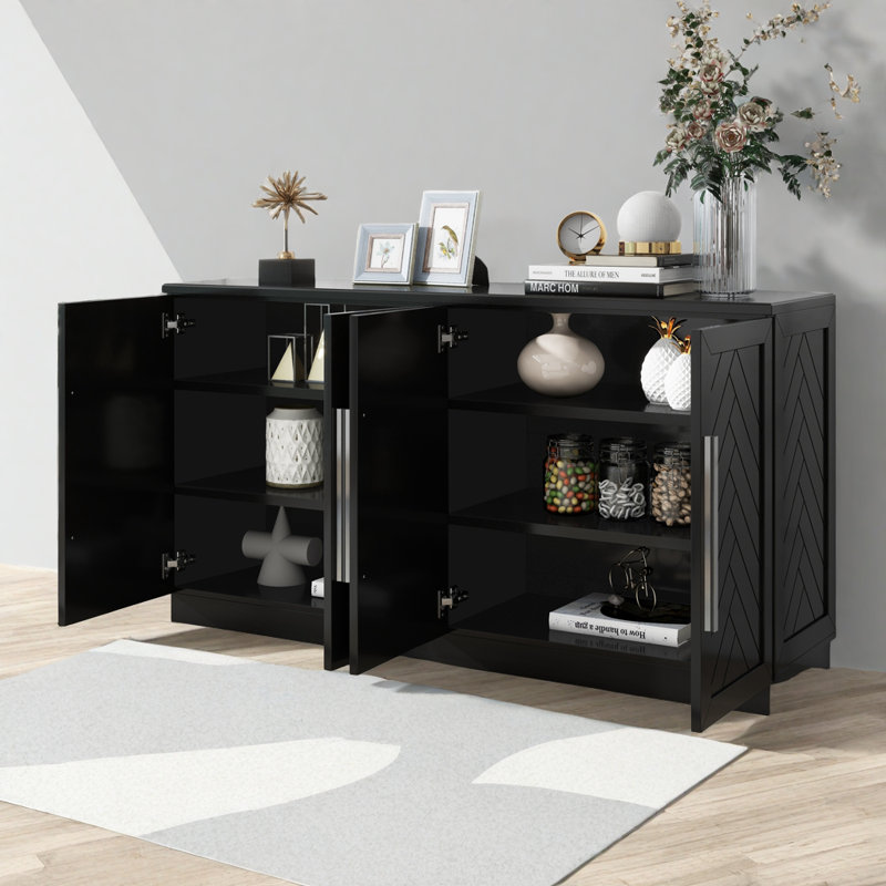 Buffet d'appoint 60 po Temperley, Noir