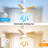 42 Inch Modern Ceiling Fan With 3 Color Dimmable Light 5 Blades Remote Control Reversible DC Motor White