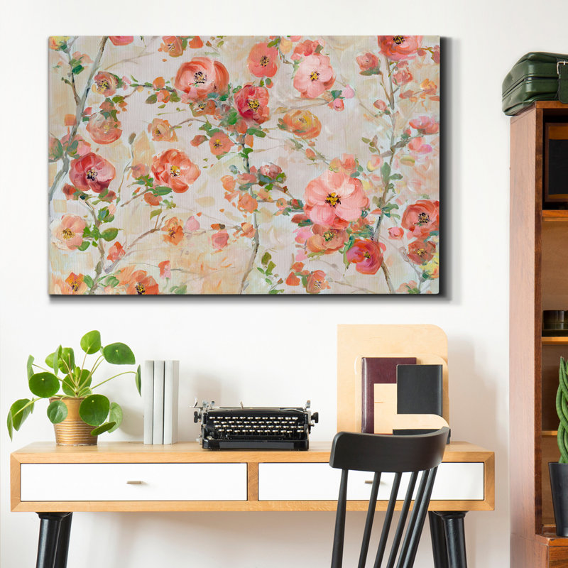 Blossoms Bright - reproduction d'art sur toile tendue, H 36 po x l 24 po x P 1 po