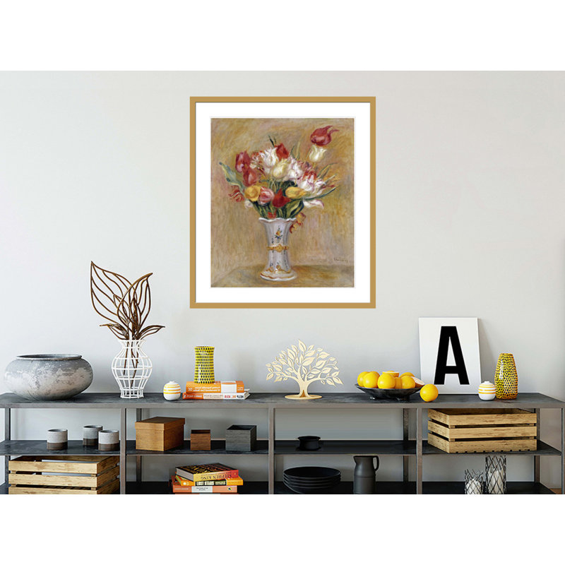 Tulipes 1909 - Pierre-Auguste Renoir - Impression giclée sur cadre, H 38,24 po x l 33,5 po