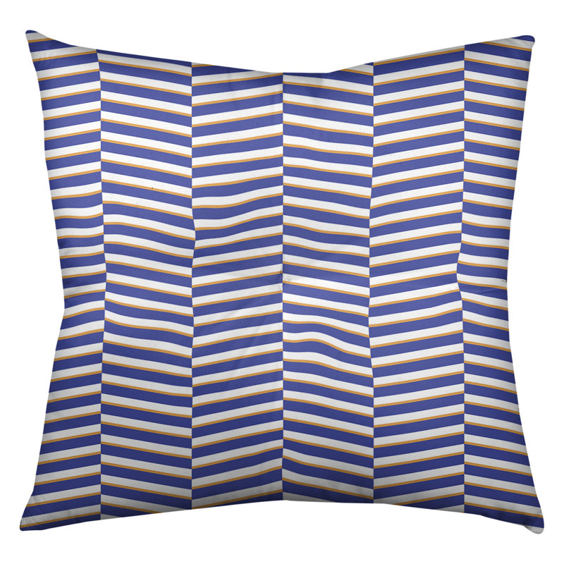 Coussin Rhonda, 30 po x 30 po, Cobalt / orange