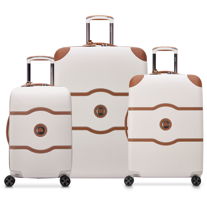 Ensemble de valises 3 pièces Delsey Chatelet Air 2.0 avec valises à carreaux moyen et grand à Angora