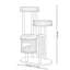 Structure d'escalade moderne et simple pour chat blanc cassé