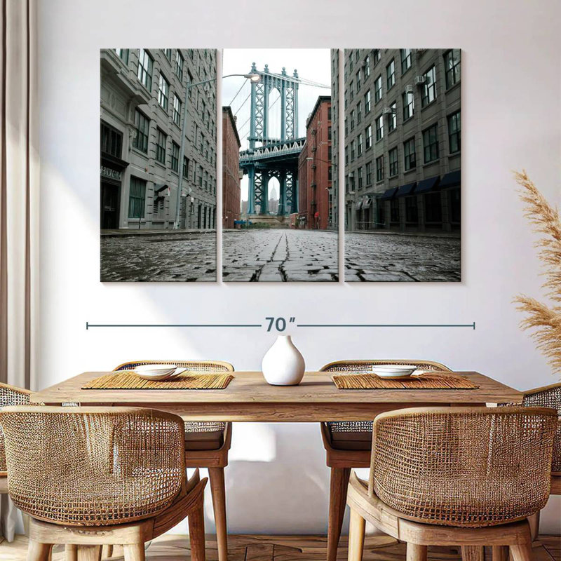 Sireci Cobbled Brooklyn Street NY, 42" H x 65" W