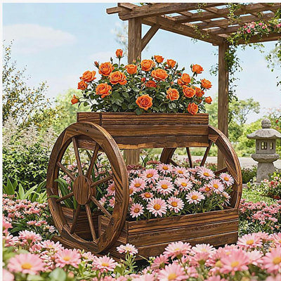 Jardinière d'extérieur, boîte à fleurs en bois, jardin surélevé à 3 niveaux, pour légumes, fleurs, herbes